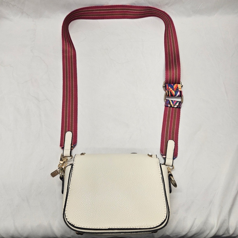 Candy Couture USA Crossbody Bag Womens Small Cream Butterfly Studded Boho Strap - Picture 3 of 10